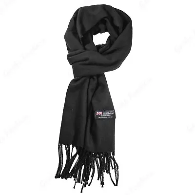 New SOLID 100%CASHMERE Winter SCARF High Quality MADE IN SCOTLAND SOFT Unisex • $7.49