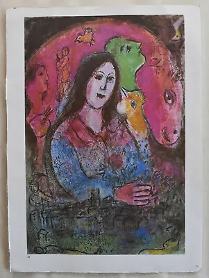 Marc Chagall La PensÉe Lithograph 1977 • $61.49