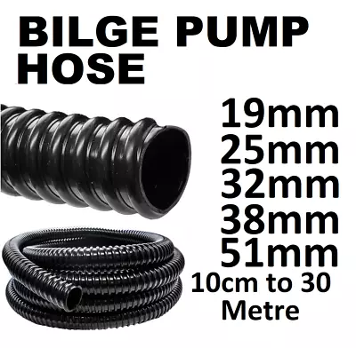 £6.69 • Buy UNIVERSAL Bilge Pump Boat Hose Corrugated Flexible Filter Pipe Marine Flexi Tube
