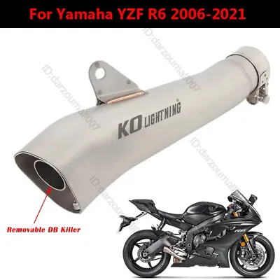 Motorcycle Exhaust GP Pipe Escape Modified Muffler For Yamaha YZF R6 2006-2021 • $94.70