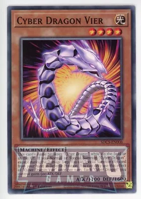 Yugioh Cyber Dragon Vier SDCS-EN006 Common 1st Edition Near Mint • £1.79