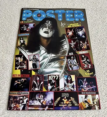 KISS Ace Frehley Swedish Tribute Poster Music Magazine - Rare • £113.04