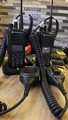 2 Motorola XPR7550e UHF Radio AAH56RDN9RA1AN CPS 16 R02.09 (2) With Chargers • $800