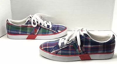 $32 • Buy Polo Ralph Lauren Vintage Plaid Sneakers Women’s Shoes Size 9.5 US “GILLIAN”