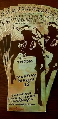 $19 • Buy Willie Nelson Merle Haggard Ray Price ASleep At The Wheel 2007 Concert Handbill
