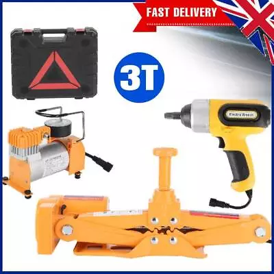 3 Ton Car Electric-Jack Hydraulic Floor Lift Jack Garage Emergency Equipment+Box • £95.99