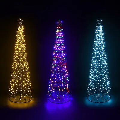 £34.99 • Buy Christmas Xmas Led Star Cone Tree Lights Decoration Indoor & Outdoor 5ft 6ft 7ft