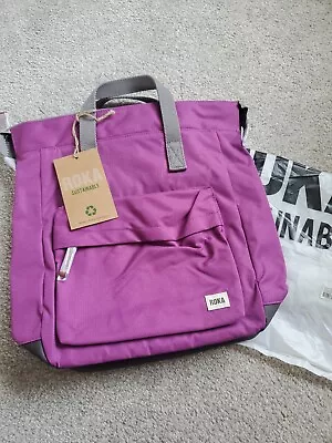 Roka Bantry B Medium Violet  Canvas  Rucksack Backpack NWT Unisex. • £34