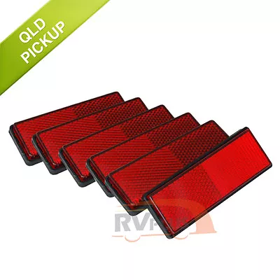 $6.95 • Buy 6X RV Camper Reflector Red Rectangle Marker For Caravan Motorhome Trailer Van