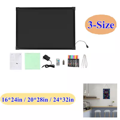 3-Size Flashing Illuminated Message Menu Sign Board LED Light Up Writing Board • $36