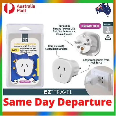 $13.95 • Buy Travel Adapter Power Socket To Plug Australia AU To Europe Bali South America