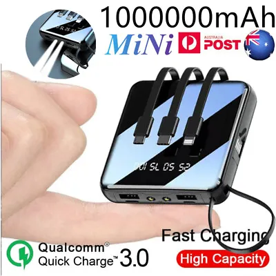 $27.59 • Buy Mini 1000000mAh Power Bank Charger Battery Pack Portable 2USB For Mobile Phone