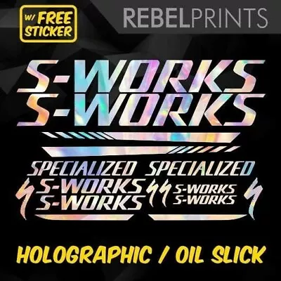 Specialized S-Works Road/Mountain Bike Decal/Sticker Holographic/ Carbon Fiber • $45