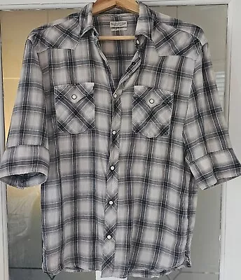 All Saint  Laramie  Half Sleeve Shirt With Wired Collar. Mens Size Medium.... • £3