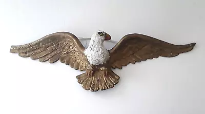 Vintage Cast Metal Eagle Wall Hanging Decorative Plaque  18” Wingspan • $19.99