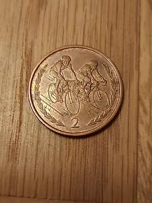 1997 Isle Of Man Cycling 2p Coin • £3