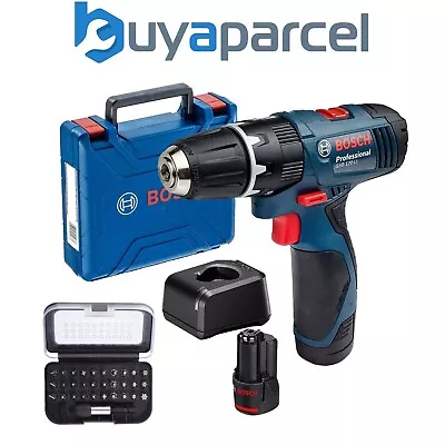 Bosch GSB 120V-LI 12v Combi Hammer Drill 2 Speed GSB120V-LI - 2 X 2ah + 32PC Set • £72.19