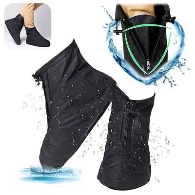 Raining Shoes Cycling Reusable Rain Protection Galoshes Shoe Covers Waterproof • £10.30
