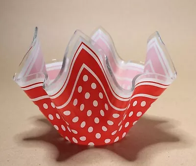 Chance Glass Polka Dot Handkerchief Vase - Small 4  - Perfect • £10