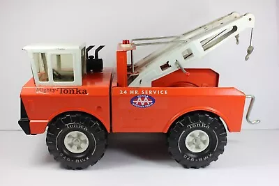 Vintage Mighty Tonka Orange Wrecker AA Tow Truck /Double Boom • $275