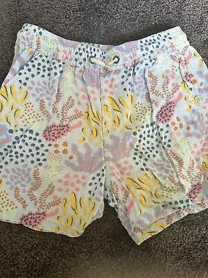 Cotton On Sage X Clare Size 6 Girls Colourful Linen Look Shorts. Colourful Short • $8