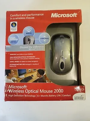 Microsoft Wireless Optical Mouse 2000 Silver • $28.49