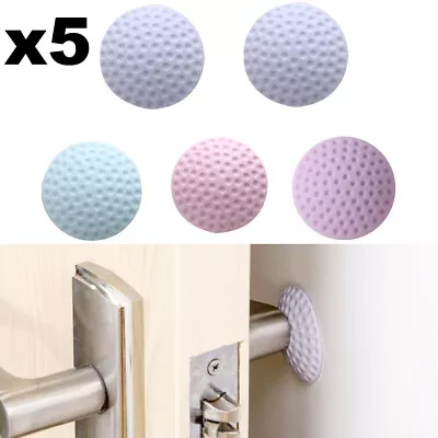 5 X Wall Protector Self Adhesive Rubber Stop Door Handle Bumper Guard Stopper UK • £2.49