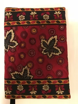 Vera Bradley Retired Rare Red Coin Quilted Cotton Book Cover • $39