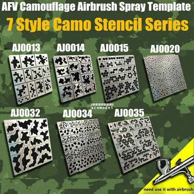 AFV Digital Camouflage Airbrush Stencil Template For Military Gundam Detail-up • $9.59