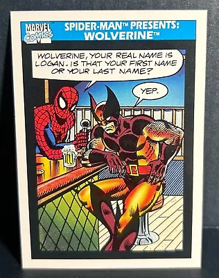 1990 Marvel Comics Impel Spider-Man Presents Wolverine #160 • $1.50