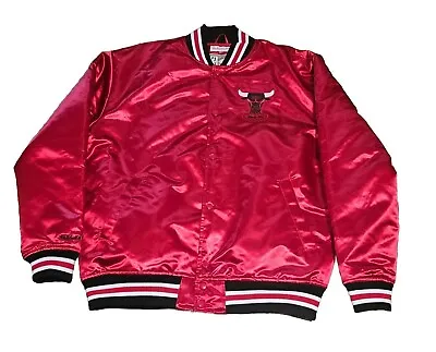Vintage Windy City Chicago Bulls Mitchell And Ness Jacket Men's XXL Ships Fast!! • $75