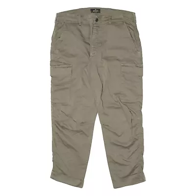 MASONS Cargo Mens Trousers Green Regular Tapered W34 L27 • £12.99