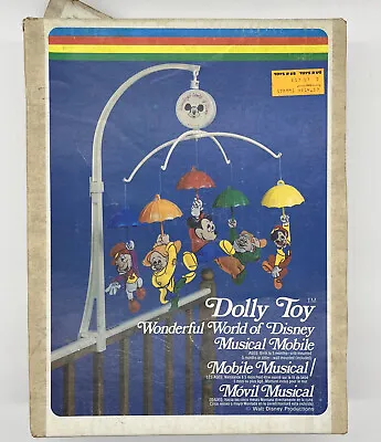 Vintage Dolly Toys Wonderful World Of Disney Musical Crib Mobile Mickey Mouse • $27.85