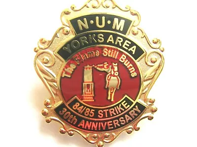 £5.99 • Buy Vintage 30th Anniversary Yorkshire Miners Strike Badge Colliery Pit Check Token
