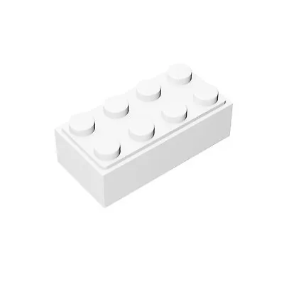 100x Part 3001 Brick 2X4 White Building Pieces Classic Bulk Bricks Blocks Parts • £24.83