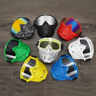 Motorcycle Goggles Skull Mask Windproof Face Cover Shield Eye Protection Glasses • $12.99