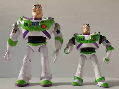 2 X Disney Pixar Buzz Lightyear Action Figures Toy Story 18cm (Talking) & 13 Cm • $24.99