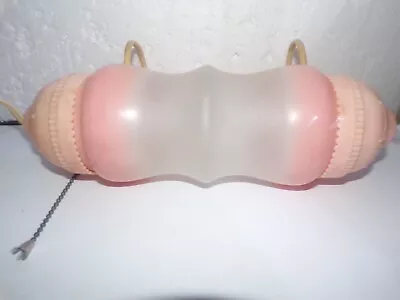 Vintage Electrolite Art Deco Pink Frosted Glass Headboard Bullet Lamp Light MCM • $14.99