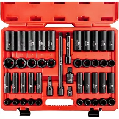 02330A 1/2 Impact Socket Set 45 Piece Deep And Shallow AssortmentMetric Sizes • $101.99