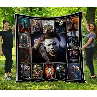 Michael Myers Quilt Halloween Quilt Blanket Horror Characters Blankets • $69.95