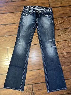 Women's Miss Me Medium Wash Denim Easy Boot Cut Denim Jeans Size 27 • $21.10