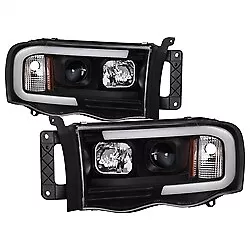 Spyder 02-05 For Dodge Ram 1500 Light Bar Projector Headlights - Black (PRO-YD-D • $348.82