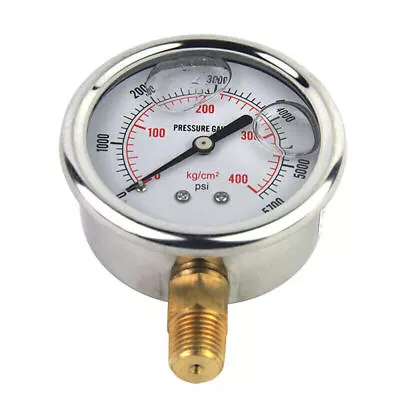 1/4 NPT Automotive Oil Pressure Gauge Instrument Hydraulic Meter Tool 0-5000 PSI • $18.59