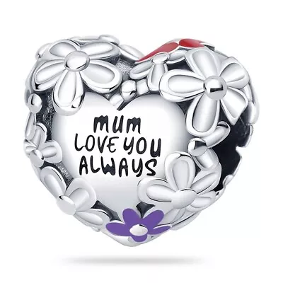 $26.95 • Buy MUM LOVE YOU ALWAYS S925 Sterling Silver Bead Charm By Charm Heaven