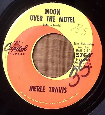 Merle Travis That Tennessee Beat/moon Over The Motel Capitol Rec Vinyl 45 54-154 • $5.49