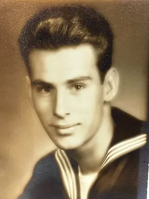 OA Photograph 1940's Handsome Dreamy Sailor Military Portrait Man Soldier Cute • $17.50
