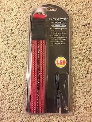 Zack & Zoey LED Collar 1  Adjusts 14 -20  Red Color • $10