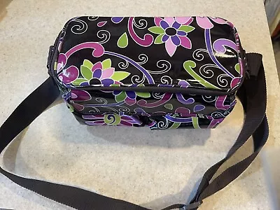 Vera Bradley Insulated Mini Cooler  Lunch Tote Bag W/Strap_Floral Purple Punch • $20