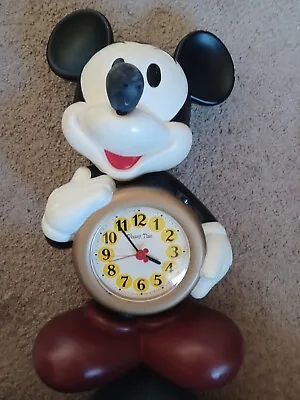 Vintage Mickey Mouse Figurine Disney Desk Clock • $27