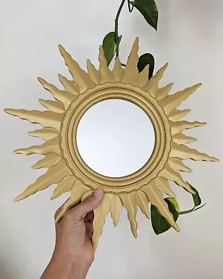 Vintage Wooden Celestial Mirror Made In Taiwan Pristine Condition • $30